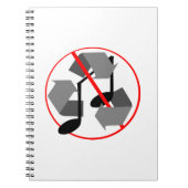 Carnet Musique Recyclée surpassée (Devant)