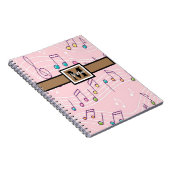Carnet Musique rose Monogramme musicien (Côté Droit)