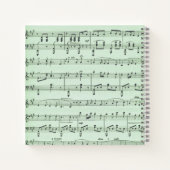 Carnet Musique verte et masques grecs de théâtre (Dos)