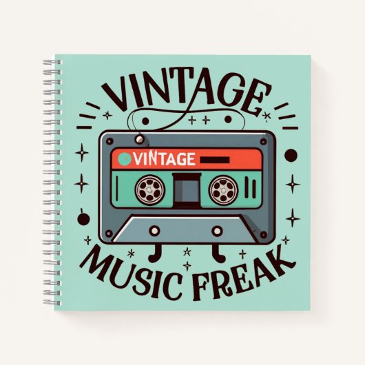 Carnet Musique vintage Freak (Devant)