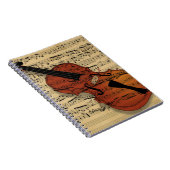 Carnet Musique Vintage violon (Côté Droit)