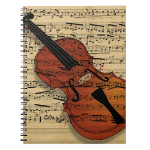 Carnet Musique Vintage violon