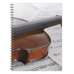 Carnet Musique violon et feuille