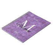 Carnet Mute Purple Batik Nom et année (Côté gauche)