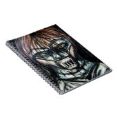 Carnet Muzzled Patient in Straitjacket Charcoal Art (Côté Droit)