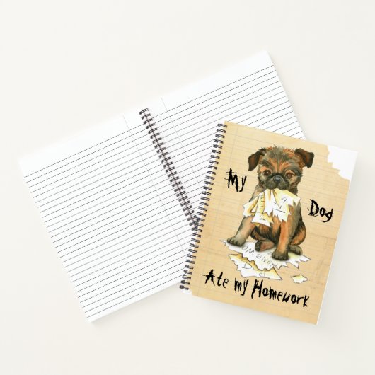 Carnet My Brussels Griffon Ate mes devoirs (Intérieur)