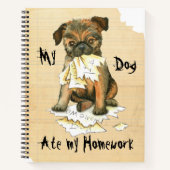 Carnet My Brussels Griffon Ate mes devoirs (Devant)