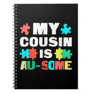 Carnet My Cousin Is Au-some Shirt cadeau pour maman papa