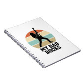 Carnet My Dad Rocks Vintage Guitar Sunset Shirt Design_1 (Côté Droit)