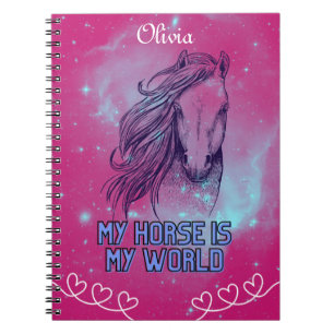 Carnet My Horse Is My World Magenta