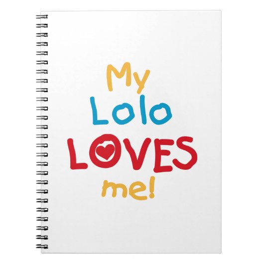 Carnet My Lolo Loves Me T-shirts et cadeaux (Devant)