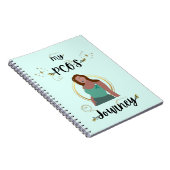 Carnet My PCOS Journey Gold Glitter Sparkles Teal Ribbon (Côté Droit)