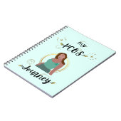 Carnet My PCOS Journey Gold Glitter Sparkles Teal Ribbon (Côté gauche)