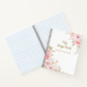 Carnet My Pink Rose Recipe Book, Personalized Cooking  (Intérieur)
