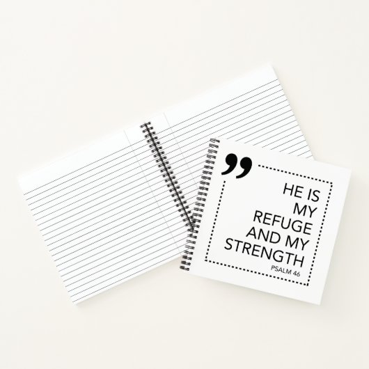Carnet My Refuge and Strength Scripture promet Scriptur (Intérieur)