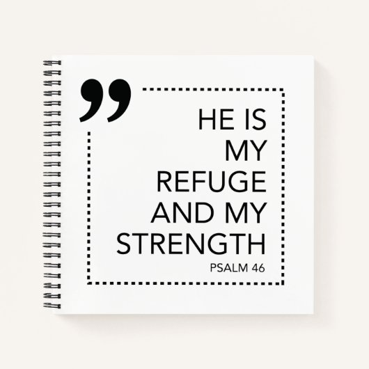 Carnet My Refuge and Strength Scripture promet Scriptur (Devant)