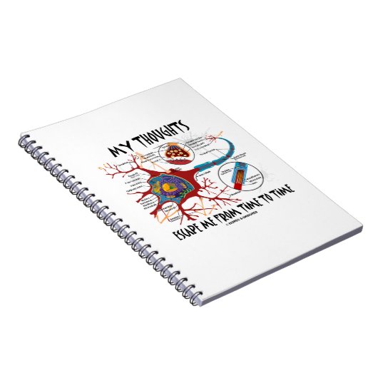 Carnet My Thoughts Escape Me Time To Time Neuron Synapse (Côté Droit)