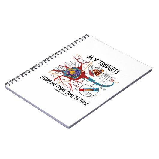 Carnet My Thoughts Escape Me Time To Time Neuron Synapse (Côté gauche)