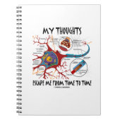 Carnet My Thoughts Escape Me Time To Time Neuron Synapse (Devant)