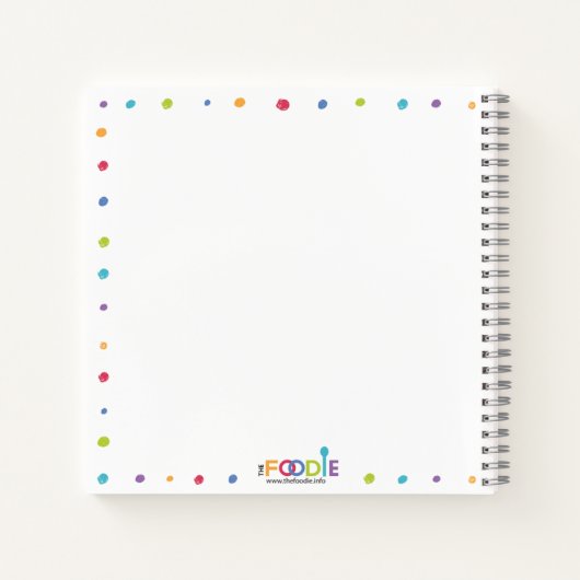 Carnet MY VEGAN COOKBOOK Blank Recette Notebook (Dos)