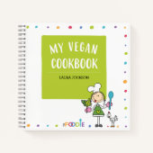 Carnet MY VEGAN COOKBOOK Blank Recette Notebook (Devant)