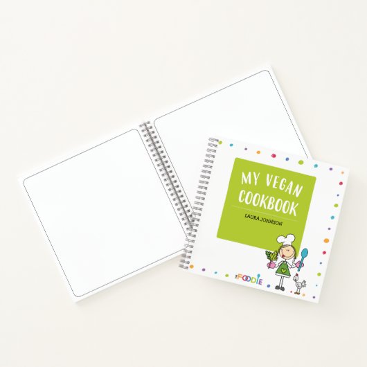 Carnet MY VEGAN COOKBOOK Blank Recette Notebook (Intérieur)