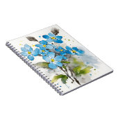 Carnet Myosotis - Fleurs aquarelle (Côté Droit)