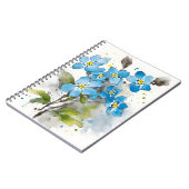 Carnet Myosotis - Fleurs aquarelle (Côté gauche)