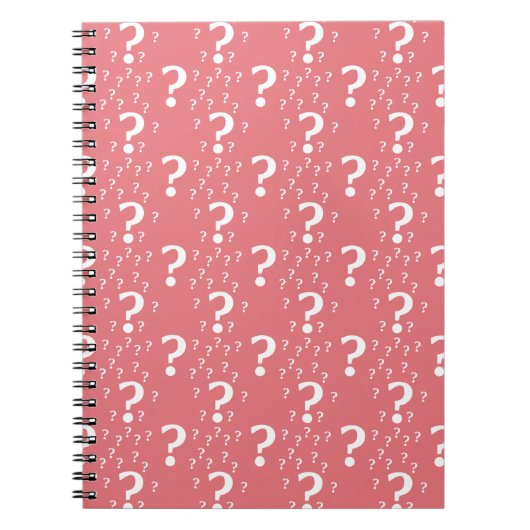 Carnet Mystère question marque énigme puzzle corail (Devant)