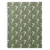 Carnet Mystère question marque énigme puzzle vert olive (Devant)