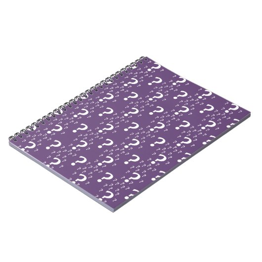 Carnet Mystère question marque énigme puzzle violet (Côté gauche)