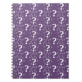 Carnet Mystère question marque énigme puzzle violet (Devant)