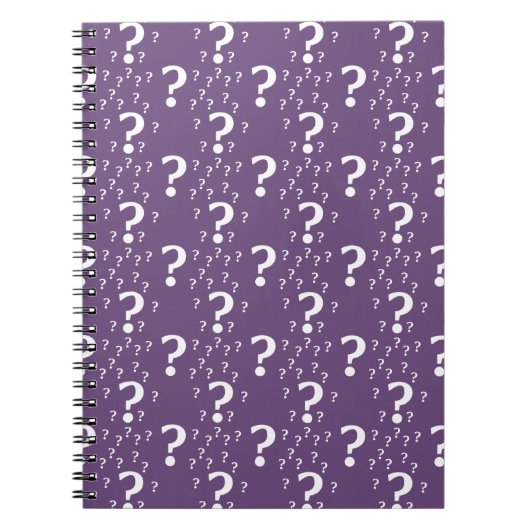 Carnet Mystère question marque énigme puzzle violet (Devant)