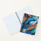 Carnet Mystérieuse Ondes Bleues Flèches Oeil Caché Abstra (Intérieur)