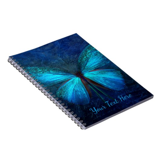 Carnet Mystic Blue Butterfly Custom (Côté Droit)