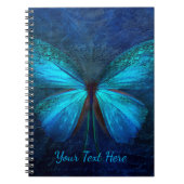 Carnet Mystic Blue Butterfly Custom (Devant)