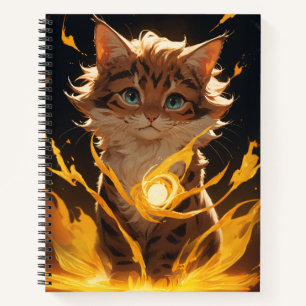 Carnet Mystic Tiger Chat Feu familier