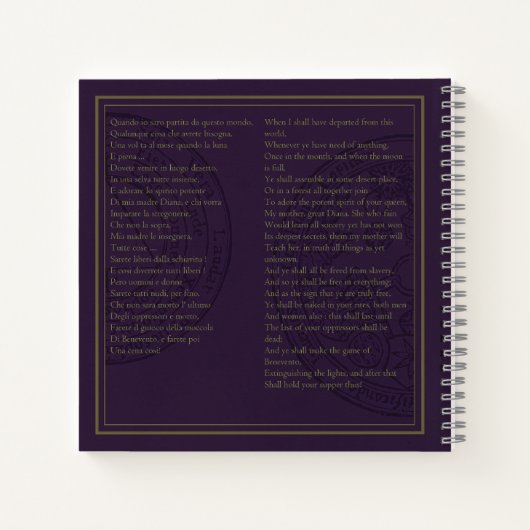 Carnet Mystical 8.5x8.5" Witch's Book of Spells Notebook (Dos)