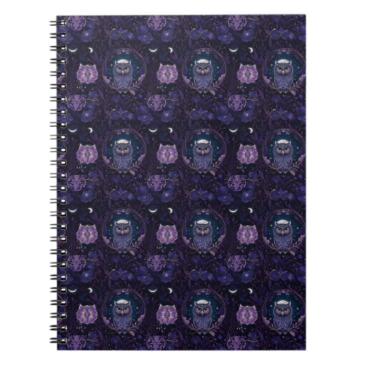 Carnet Mystical Owl Forest Notebook Cover (Devant)