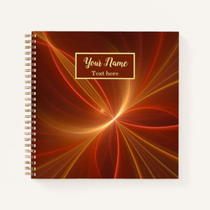 Carnet Mystique Abstrait Fractal Moderne Couleurs chaudes