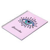 Carnet Mystique All-Seeing yeux rose pâle (Côté gauche)