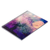 Carnet mystique de lune d'arbre et de nuit (Côté gauche)