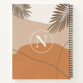Carnet N - Lettre monographie initiale N Design abstrait (Dos)