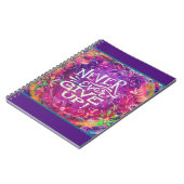 Carnet N'abandonnez jamais l'inspiritisme violet Floral (Côté gauche)