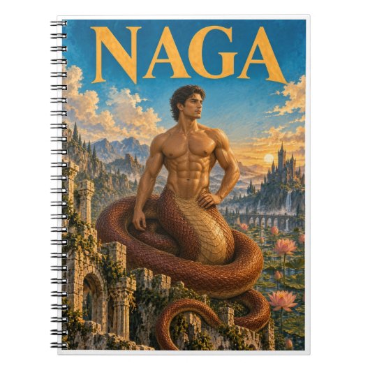 Carnet Naga, créature de fantasy gothique (Devant)