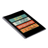 Carnet Nager Manger Dormir Nager Répéter Drôle (Côté Droit)