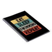 Carnet nager nager nager Cadeau de natation (Côté Droit)