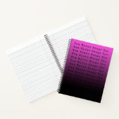 Carnet Nam Myoho Renge Kyo Black Purple Gradient (Intérieur)