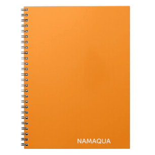 Carnet Namaqua orange nom de la couleur