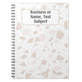 Carnet Name. Chips en marbre de la Terre Terrazzo Motif, (Devant)